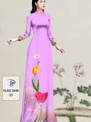 Vải Áo Dài Hoa Tulip AD HLAD3049 48
